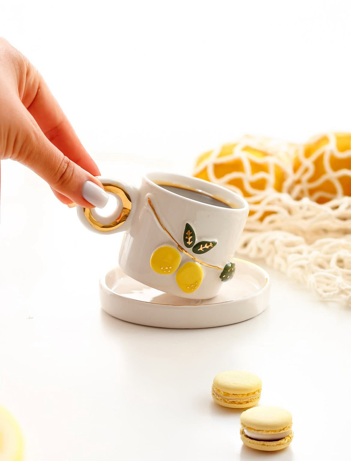 Lemon Espresso Keramiktasse