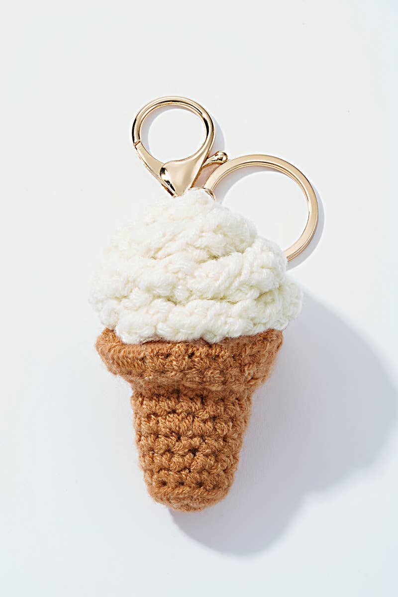 Taschenzauber und Schlüsselanhänger Eis gehäkelt