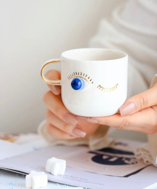 Blue eye Keramik Tasse