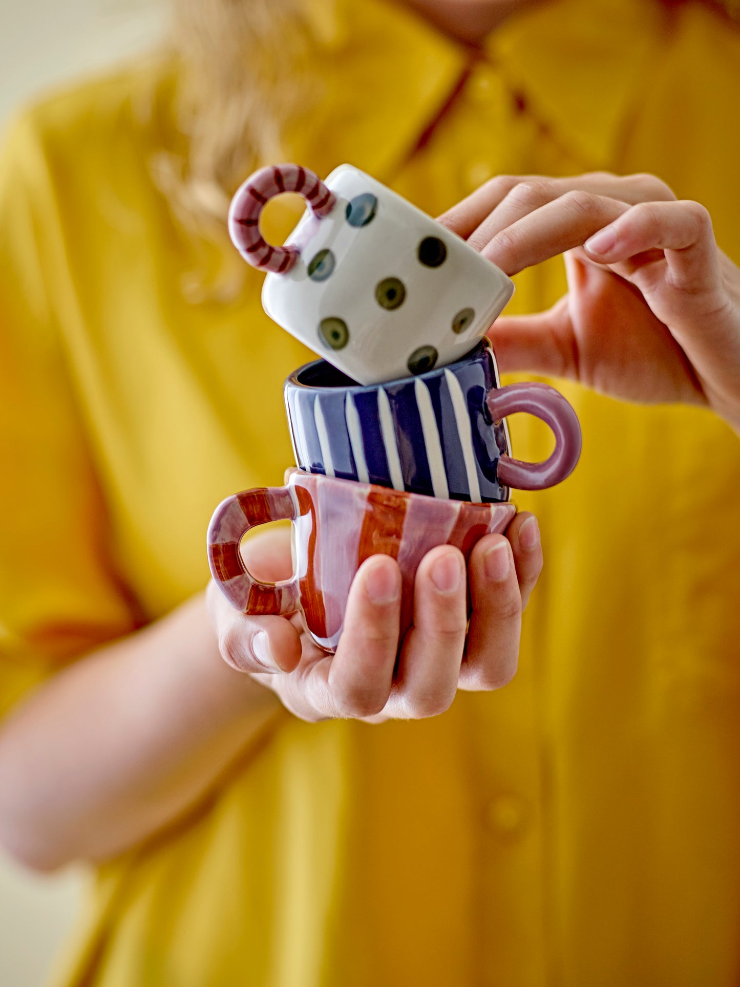 Nini Tasse Steingut Blau
