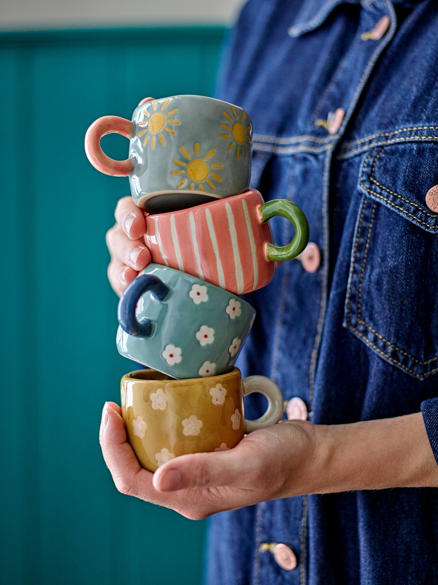 Nini Tasse Steingut Blau
