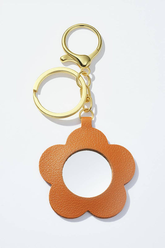 Spiegel-Blumen-Taschenanhänger und Schlüsselanhänger