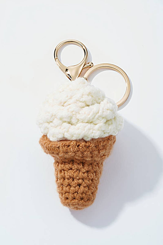 Taschenzauber und Schlüsselanhänger Eis gehäkelt
